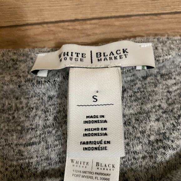 White House Black Market Poncho Sweater Womens Small Gray Marbled - Picture 5 of 7